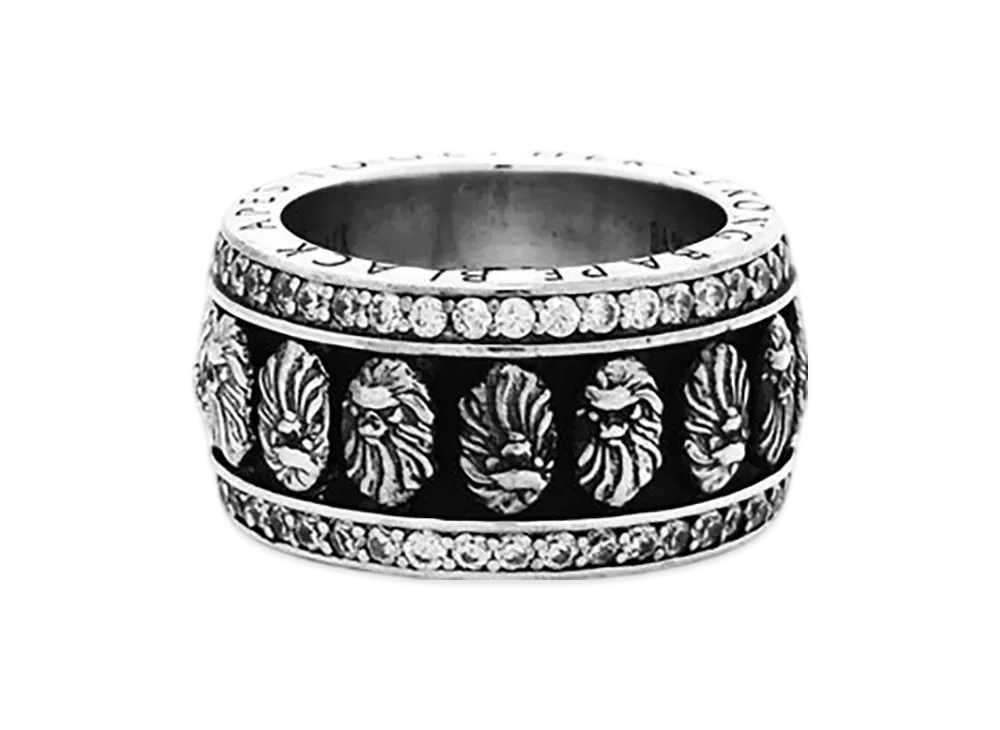 A BATHING APE Bape Black Ring #1 "Silver"