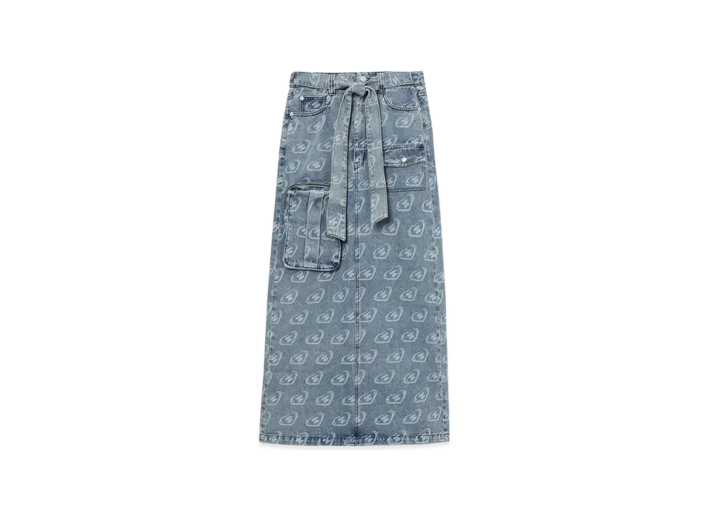 A BATHING APE Belted Cargo Maxi Skirt Pattern "Lightindi"