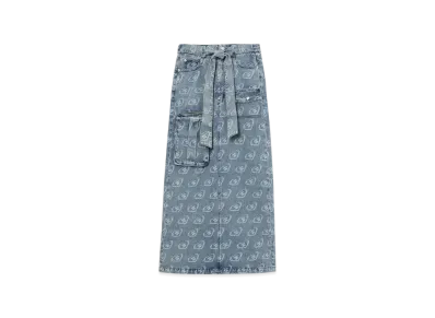 A BATHING APE Belted Cargo Maxi Skirt Pattern "Lightindi"
