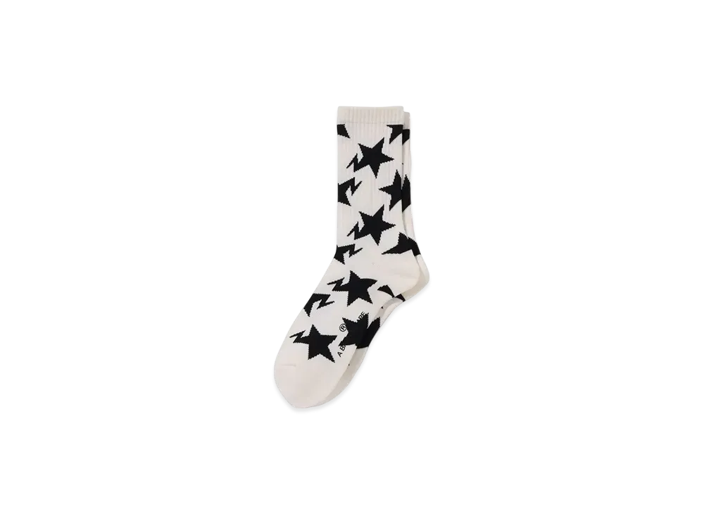 A BATHING APE Sta Pattern Socks "White"