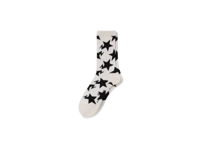 A BATHING APE Sta Pattern Socks "White"