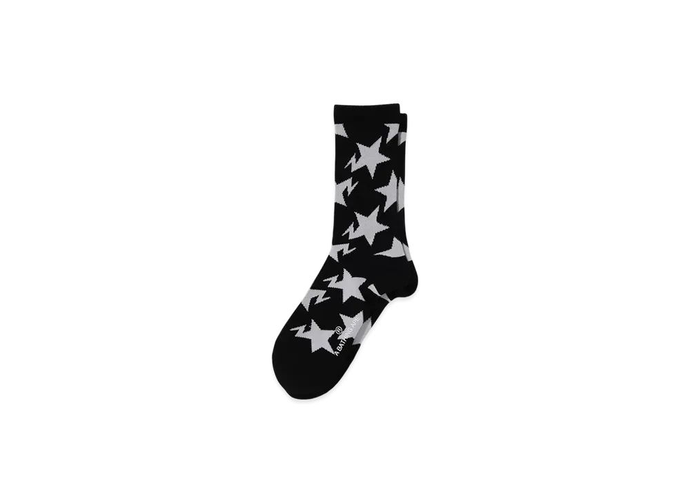 A BATHING APE Sta Pattern Socks "Black"