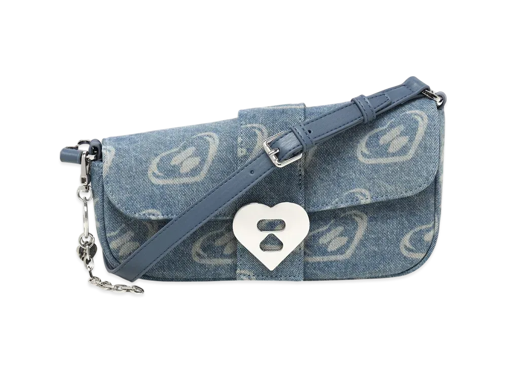 A BATHING APE Pattern Denim Handbag #2 "Lightindi"