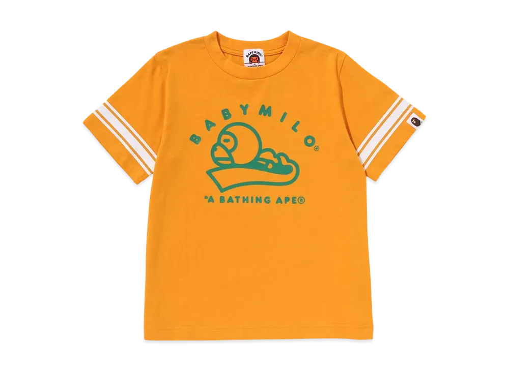 A BATHING APE Baby Milo Football Tee "Orange"