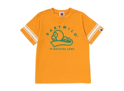 A BATHING APE Baby Milo Football Tee "Orange"