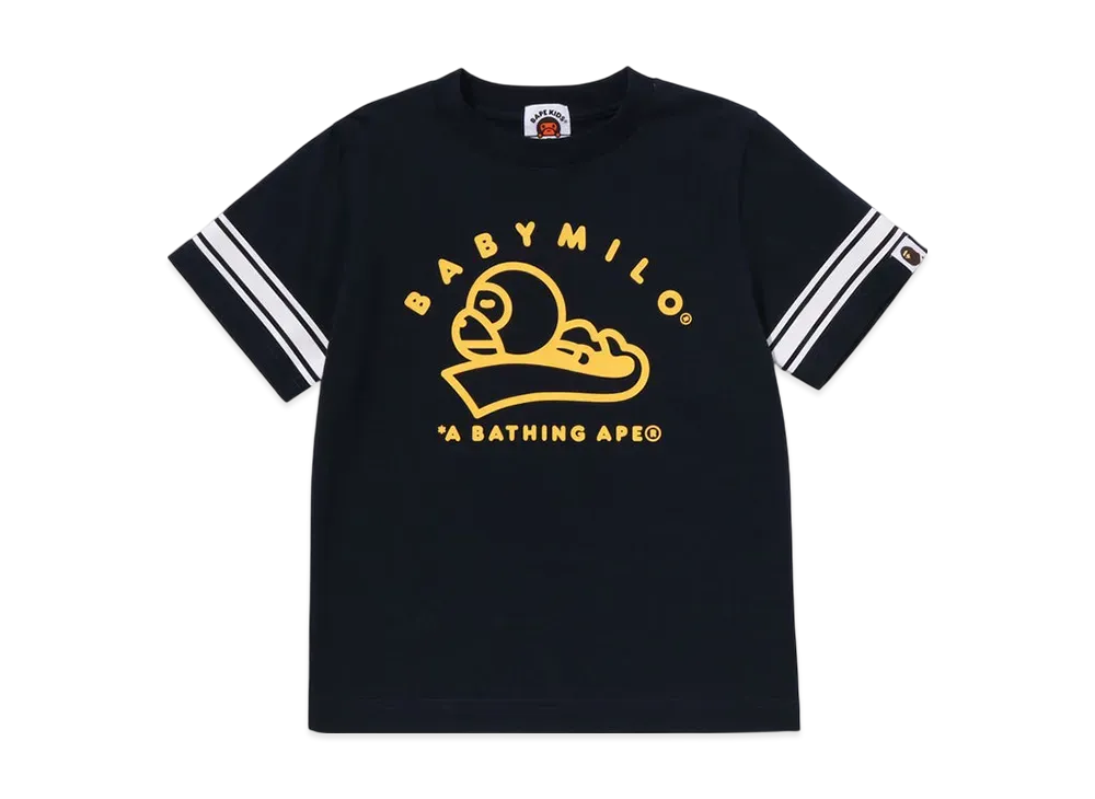 A BATHING APE Baby Milo Football Tee "Navy"