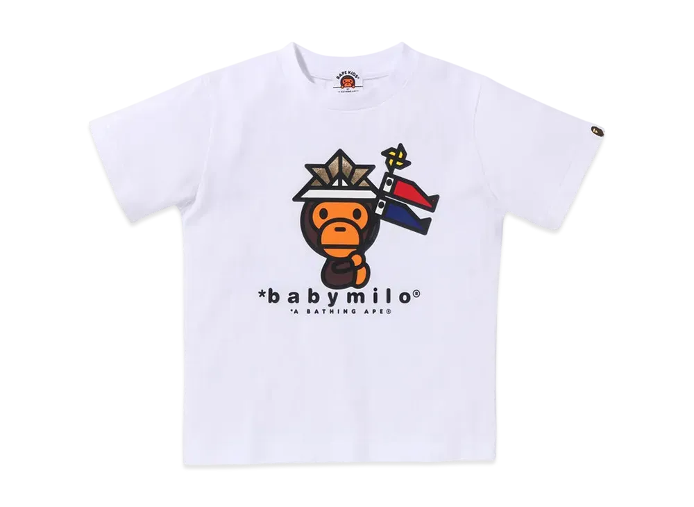 A BATHING APE Kabuto Baby Milo Tee "White"