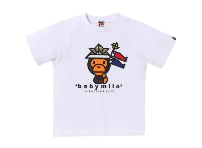A BATHING APE Kabuto Baby Milo Tee "White"