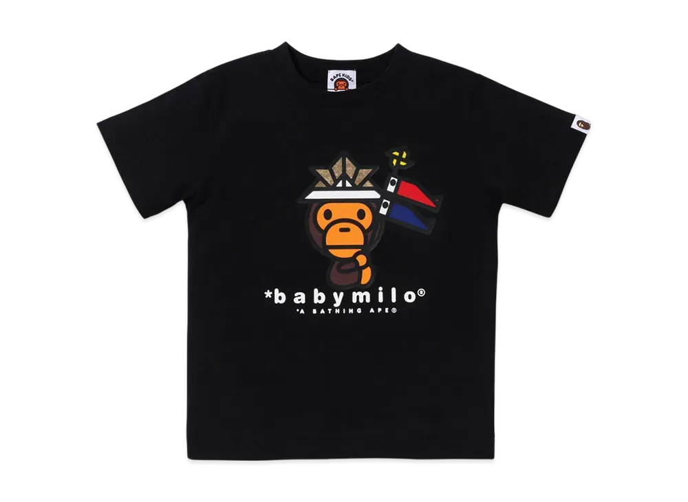 A BATHING APE Kabuto Baby Milo Tee "Black"