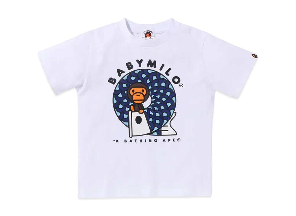 A BATHING APE Koinobori On Baby Milo Tee "White"