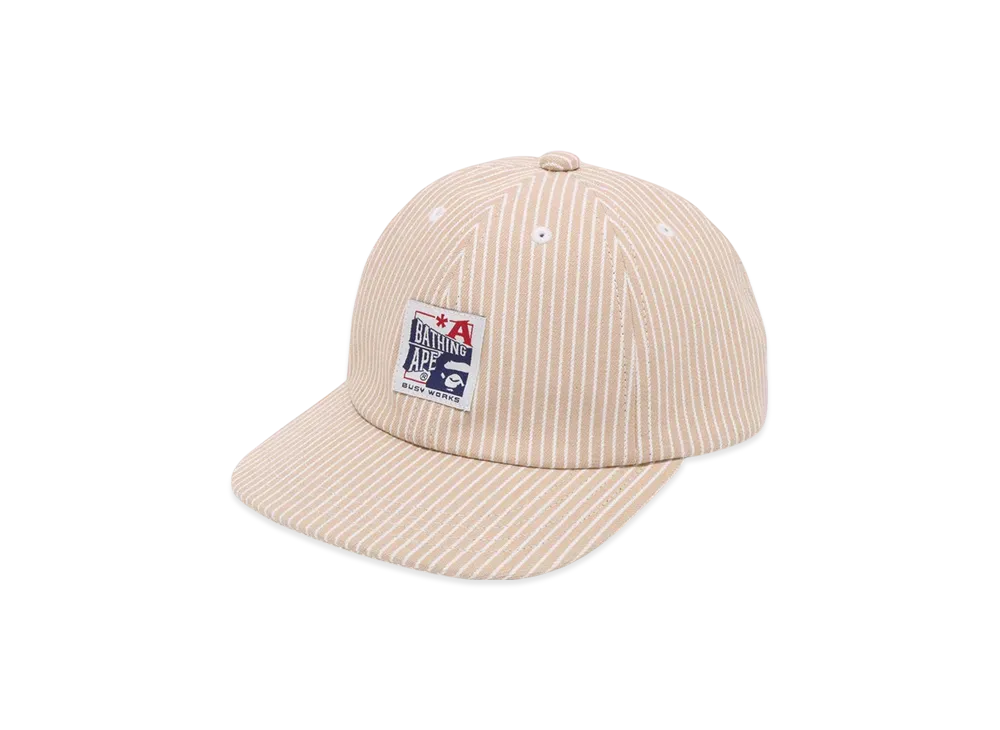 A BATHING APE Hickory Panel Cap "Beige"