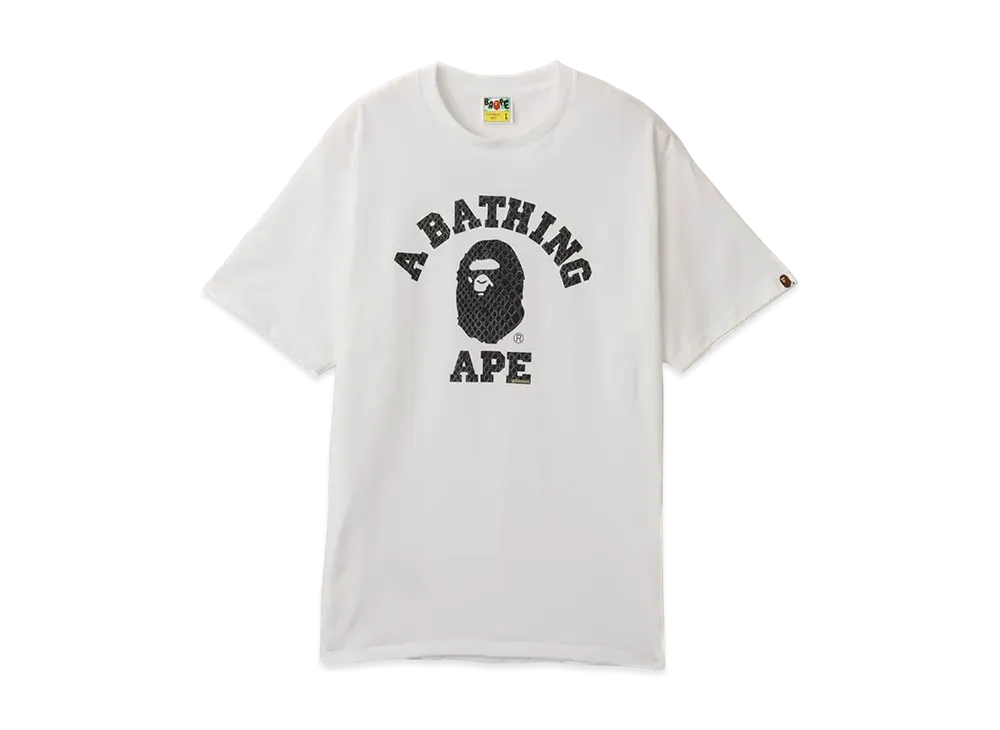 A BATHING APE x atmos Bape A Bathing Ape G-Snk College Tee "White"