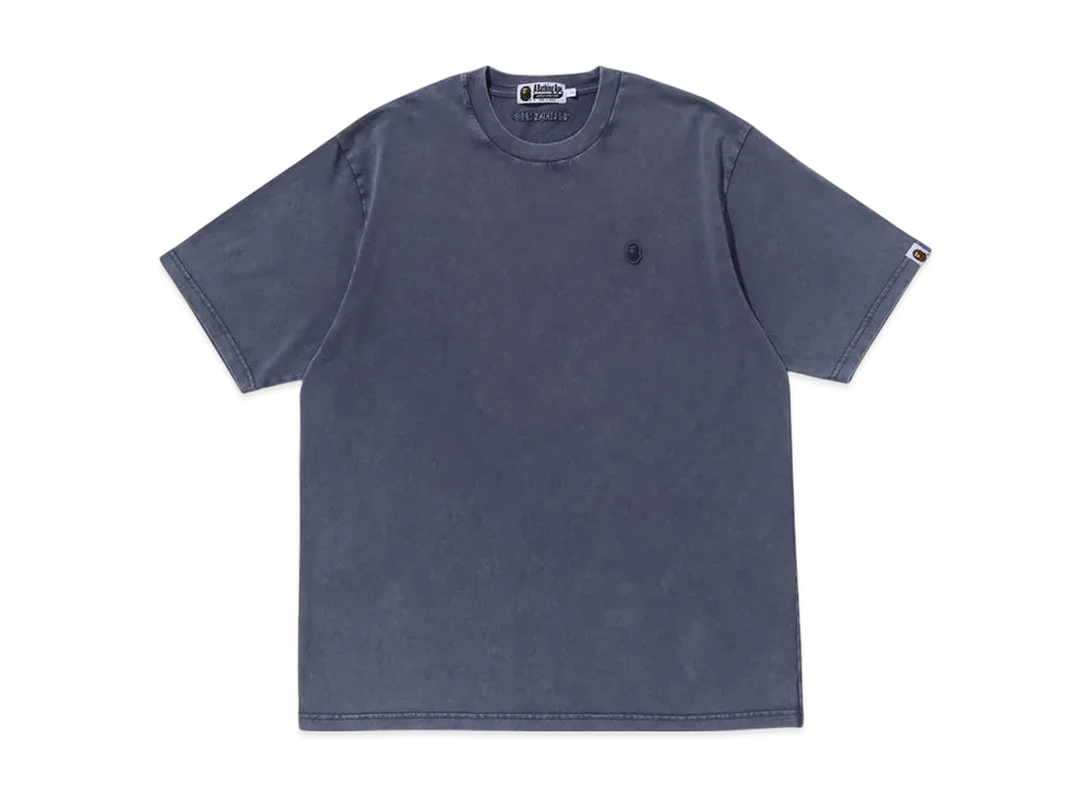 A BATHING APE Garment Dye One Point Relaxed Fit Tee "Charcoal"