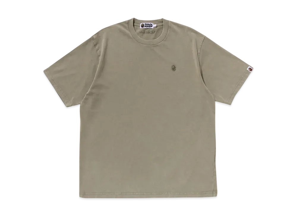 A BATHING APE Garment Dye One Point Relaxed Fit Tee "Olivedrab"