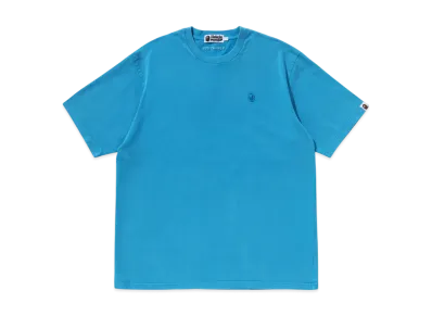 A BATHING APE Garment Dye One Point Relaxed Fit Tee "Blue"