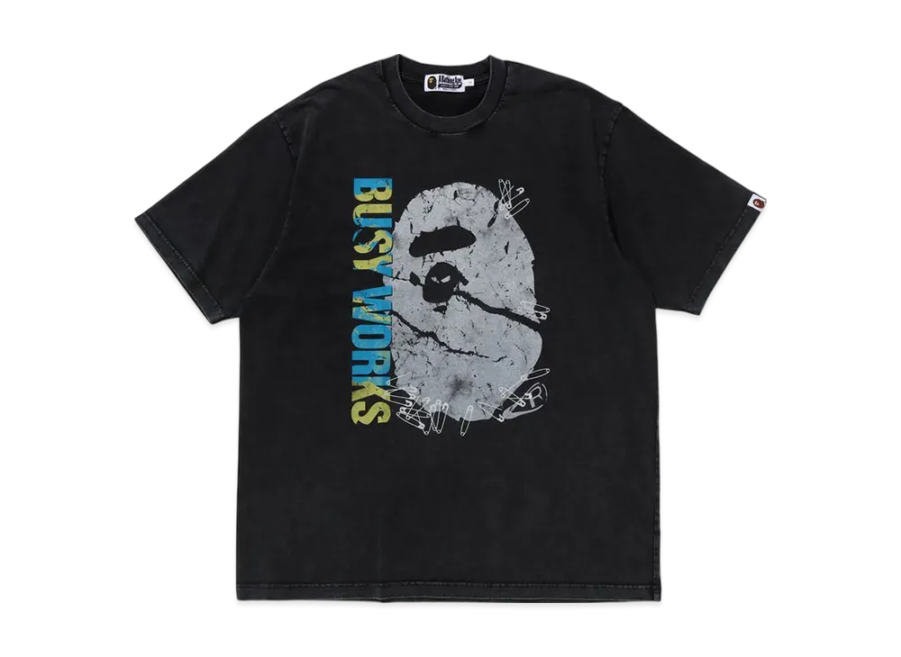 A BATHING APE Garment Dye Relaxed Fit Tee "Black"