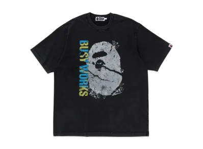 A BATHING APE Garment Dye Relaxed Fit Tee "Black"