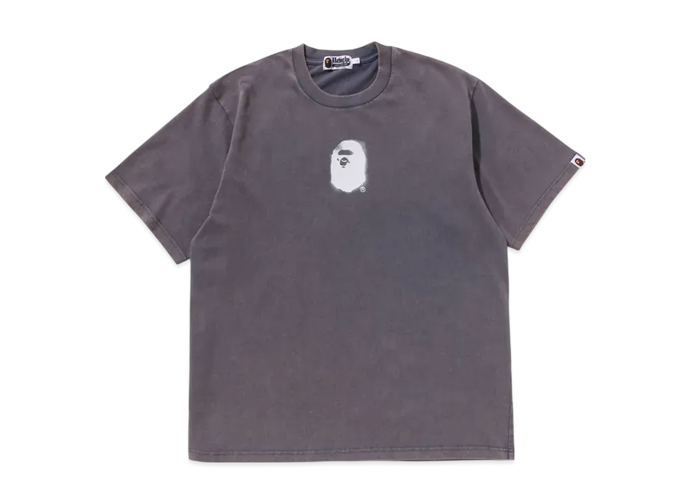 A BATHING APE Pigment Print Ape Head Relaxed Fit Tee "Charcoal"