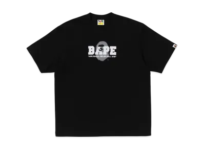 A BATHING APE Graffiti Logo Relaxed Fit Tee "Black"