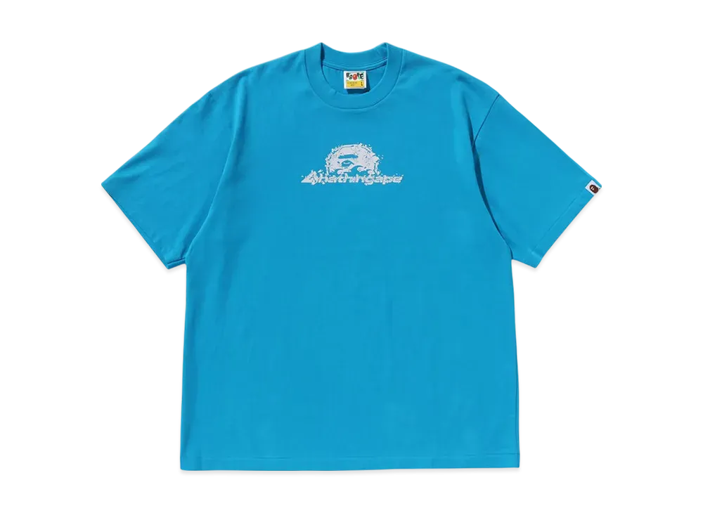 A BATHING APE Raindrop Ape Head Logo Relaxed Fit Tee "Blue"