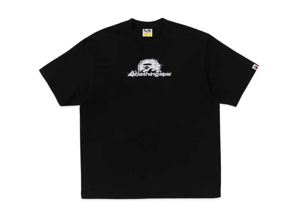 A BATHING APE Raindrop Ape Head Logo Relaxed Fit Tee "Black"