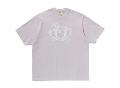 A BATHING APE Spray Print Busy Works Relaxed Fit Tee "Gray"