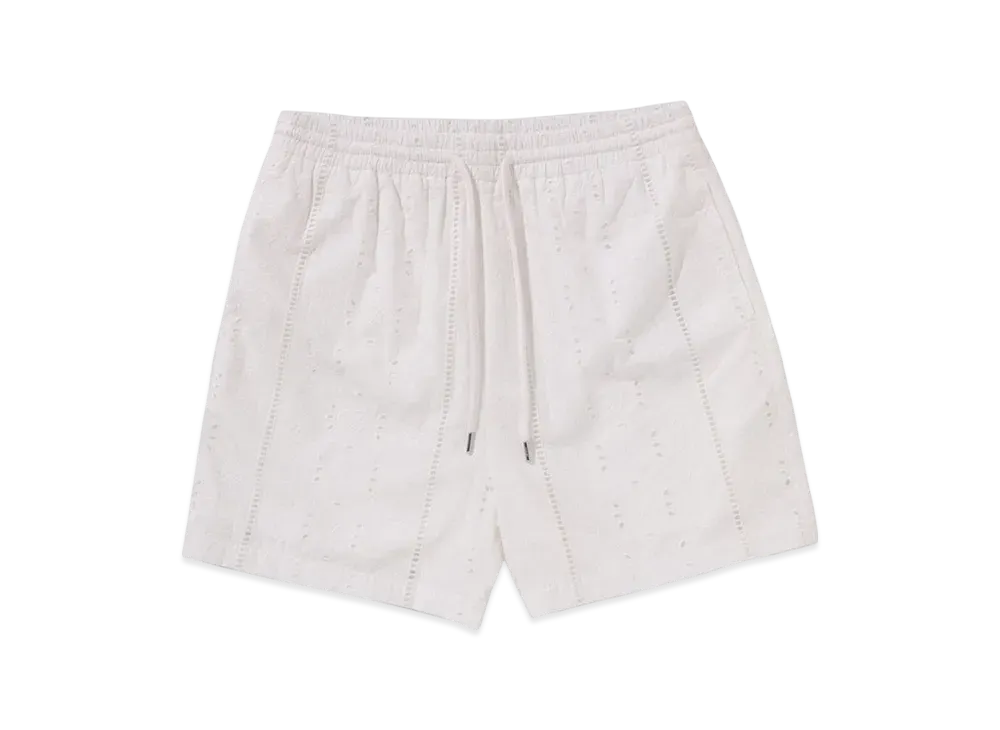 A BATHING APE Embroidery Relaxed Fit Shorts "Ivory"