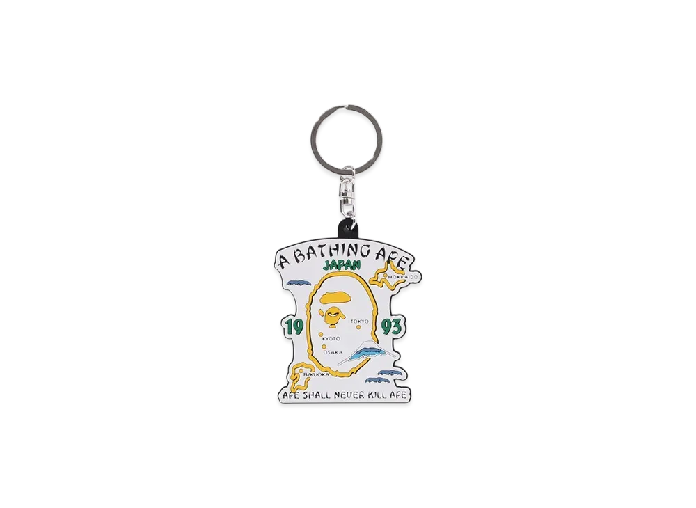 A BATHING APE Japan Souvenir Rubber Keychain "White"