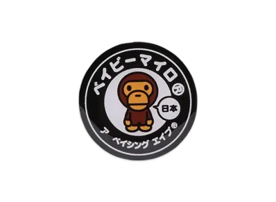A BATHING APE Japan Baby Milo Pins "Black"