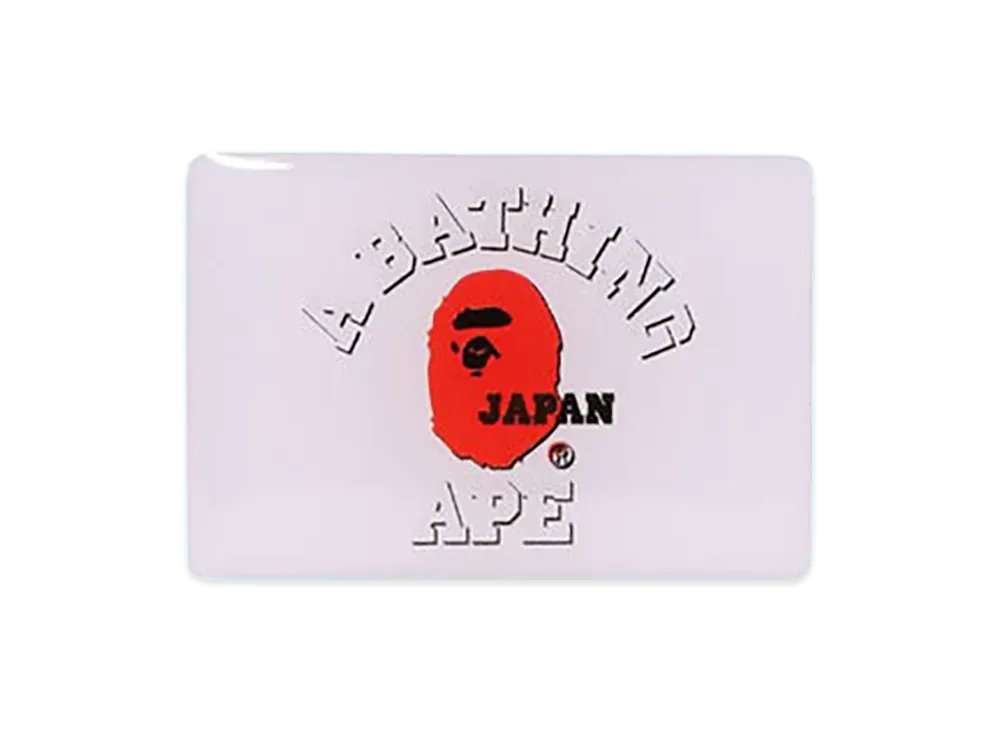 A BATHING APE Japan College Pins "White"