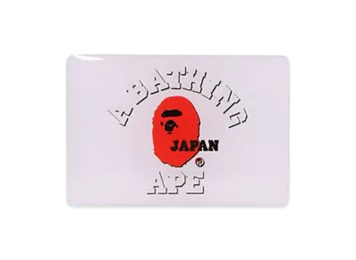 A BATHING APE Japan College Pins "White"