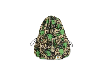A BATHING APE All Friends Large Backpack "Green"