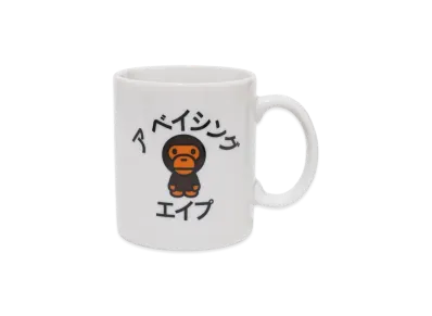 A BATHING APE Baby Milo Katakana Mug "White"