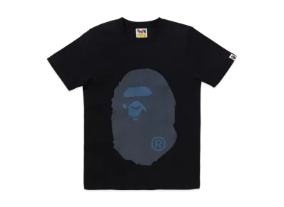 A BATHING APE Denim Big Ape Head Tee "Black"