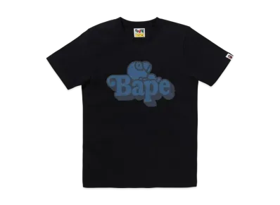 A BATHING APE Denim Milo On Bape Tee "Black"