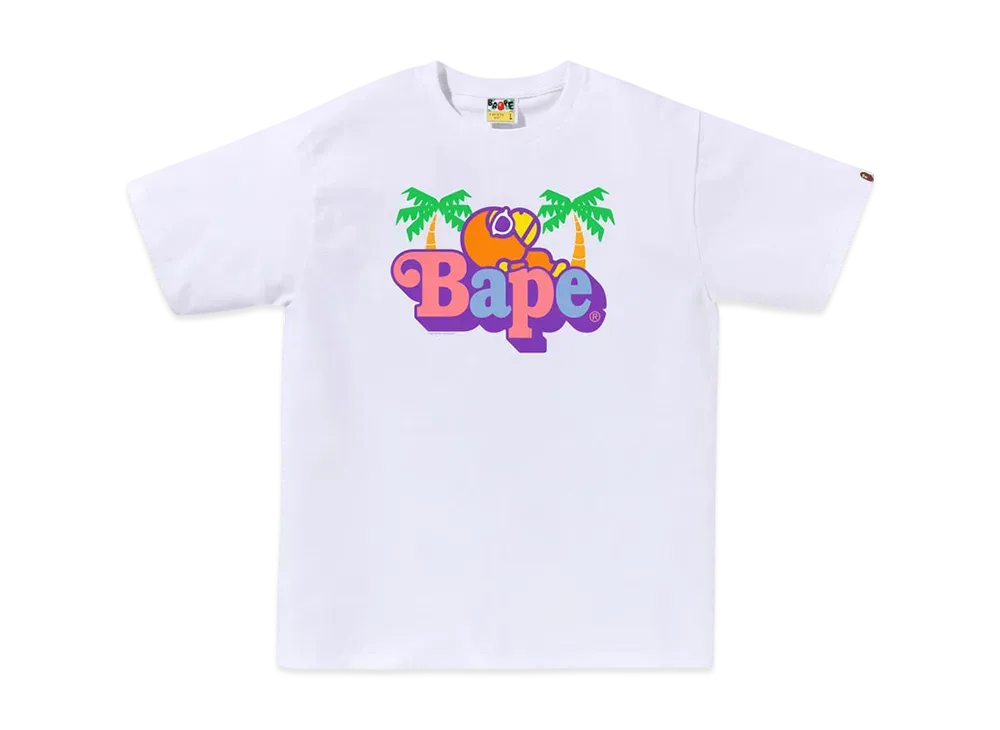 A BATHING APE Colors Milo On Bape Summer Tee "White"