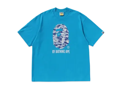 A BATHING APE Palm Tree Camo By Bathing Ape Relaxed Fit Tee "Blue"