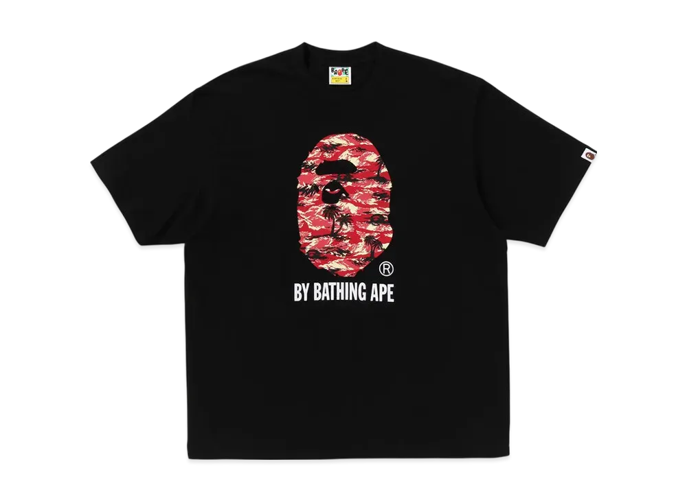 A BATHING APE Palm Tree Camo By Bathing Ape Relaxed Fit Tee "Black"