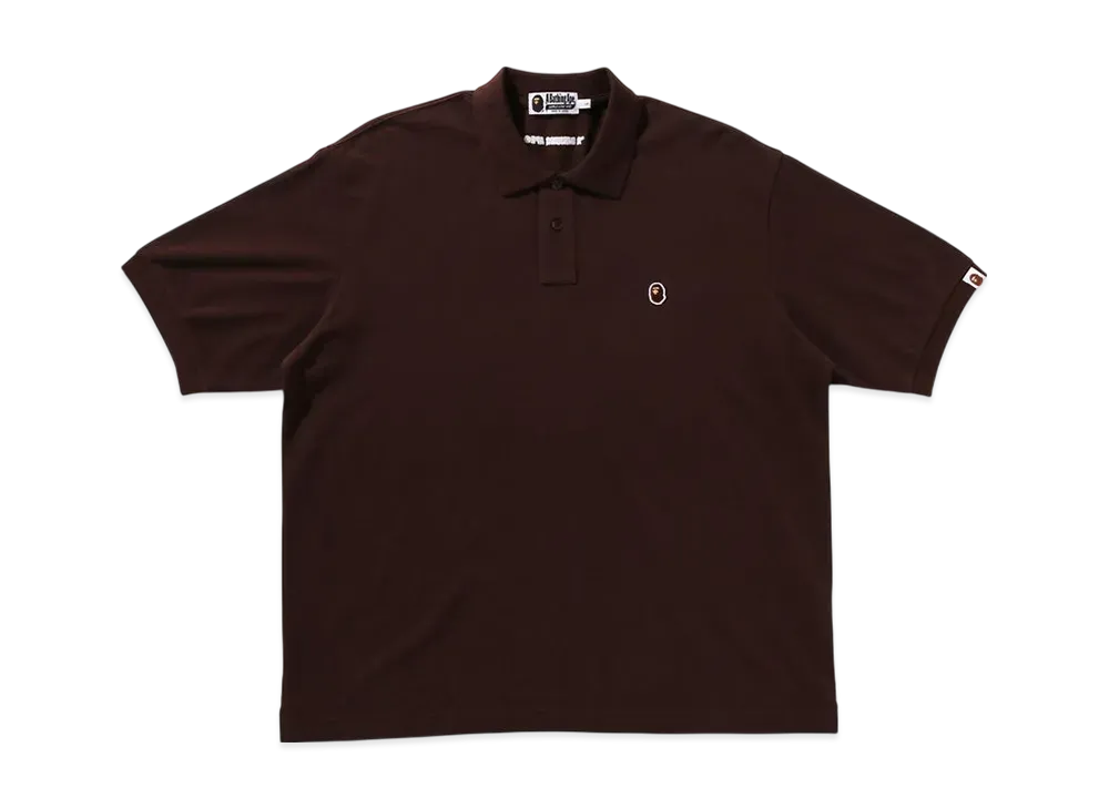 A BATHING APE One Point Relax Fit Polo Shirt "Brown"