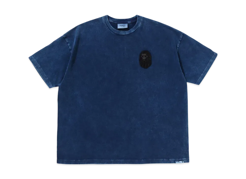 A BATHING APE Bape Black Bape Badge Logo Tee #1 "Lightindi"