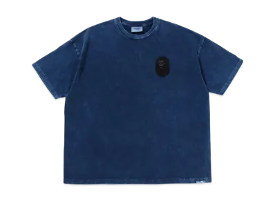 A BATHING APE Bape Black Bape Badge Logo Tee #1 "Lightindi"