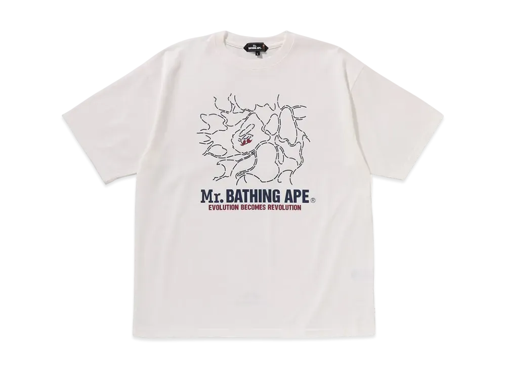 A BATHING APE Print Tee "White"