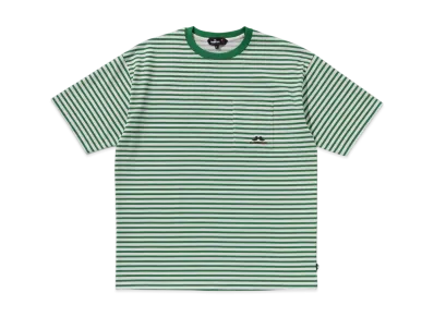 A BATHING APE Stripe Print Tee #1 "Green"