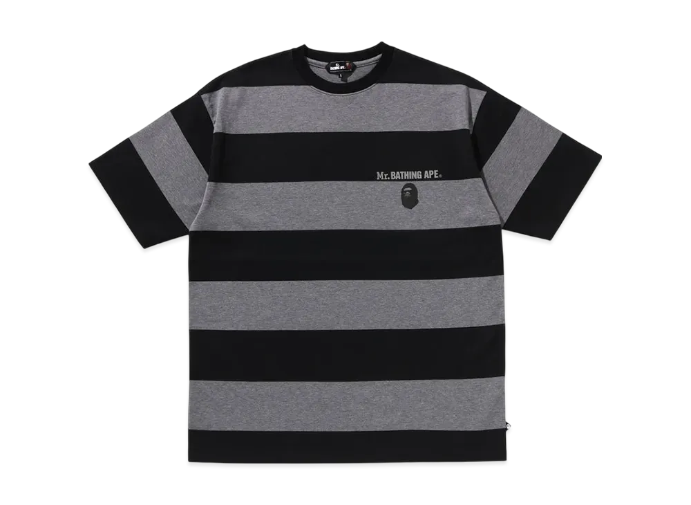 A BATHING APE Stripe Print Tee #4 "Black"