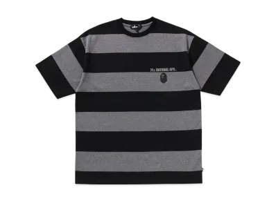 A BATHING APE Stripe Print Tee #4 "Black"