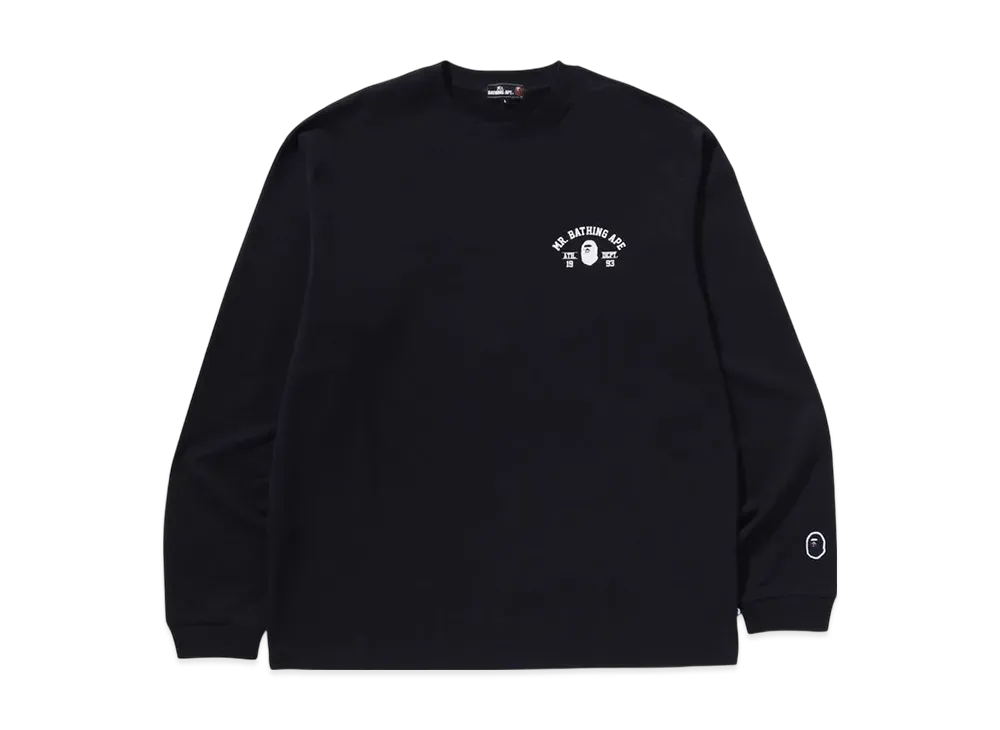 A BATHING APE LS Print Tee #2 "Navy"