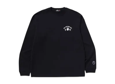 A BATHING APE LS Print Tee #2 "Navy"