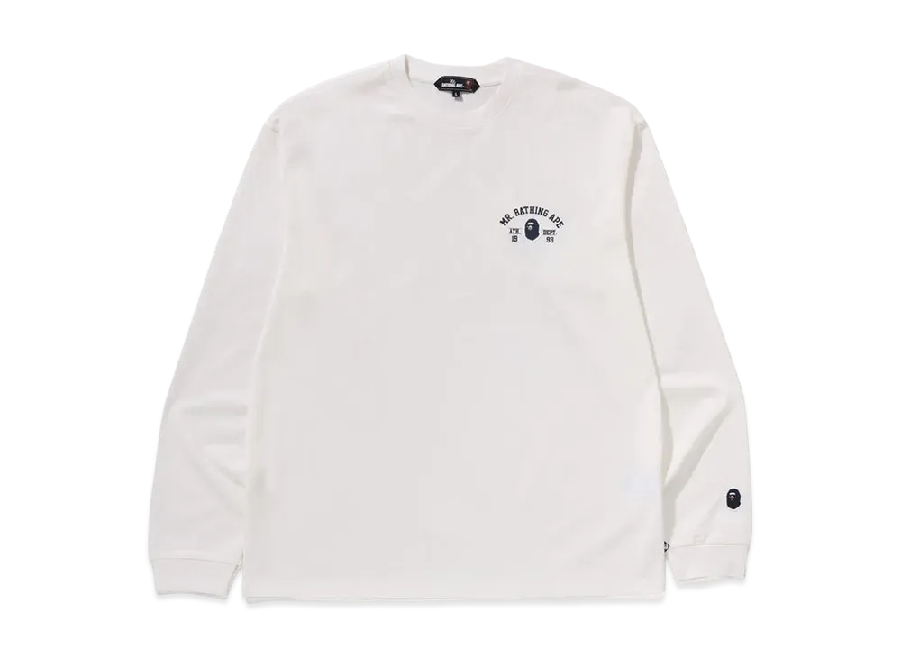 A BATHING APE LS Print Tee #2 "White"