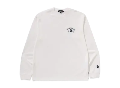 A BATHING APE LS Print Tee #2 "White"