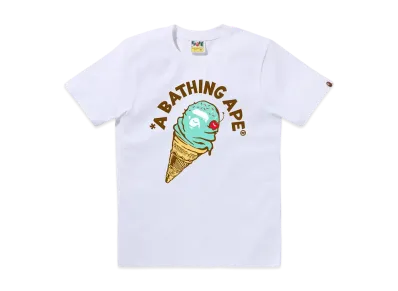 A BATHING APE Ice Cream Tee "White/Sax"